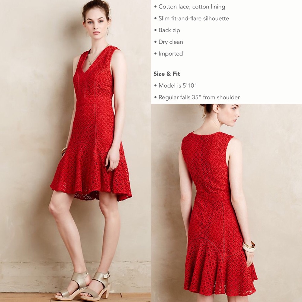 Flounced Lace Dress by San and Soni, 6, NWOT